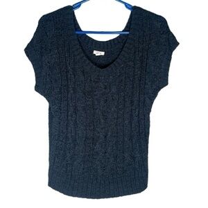 Aerie Medium Short Sleeve Top  Knitted Shirts Sweater Casual Office Acrylic Boho